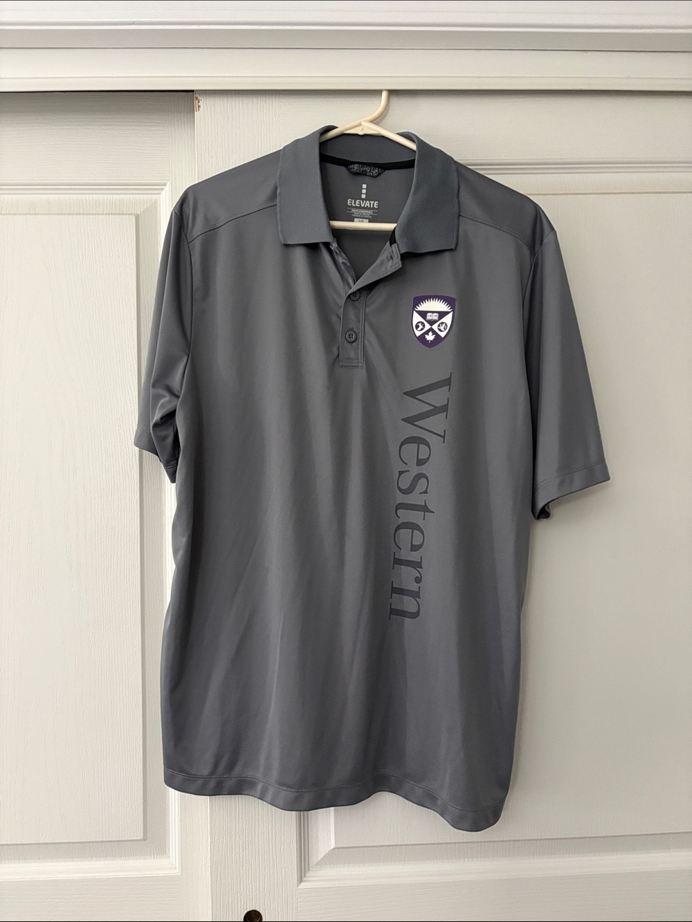 Western Grey Performance Polo Shirt Size Large